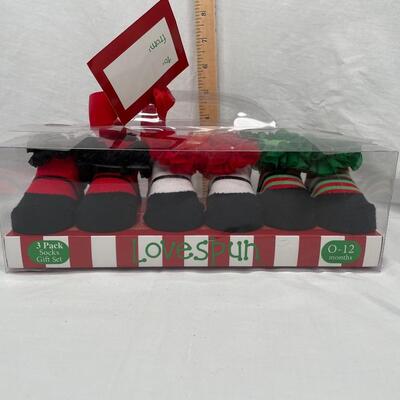 Unopened Baby Christmas Shoes/Socks