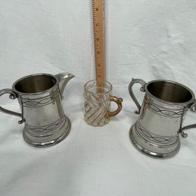 2 metal Steinâ€™s and 1 mini glass stein