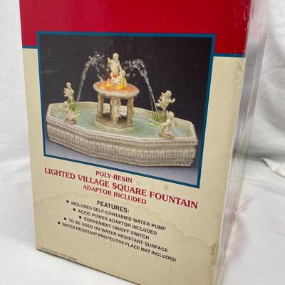 Lighted Village Square Fountain