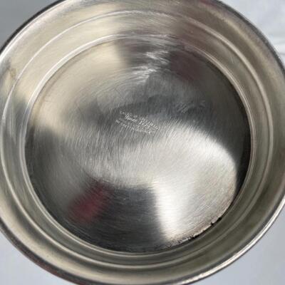 Tall Silver Metal covered pitcher