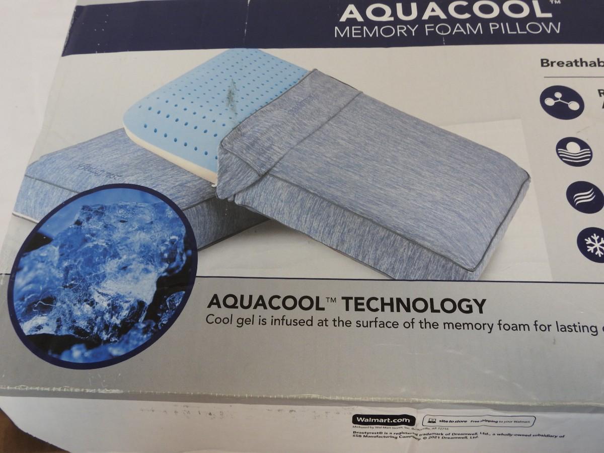 Beautyrest Silver Aquacool Memory Foam Pillow. Open Box - Clean ...