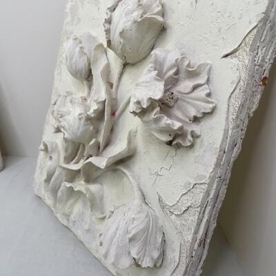 2 Plaster of Paris Plaques on Foam