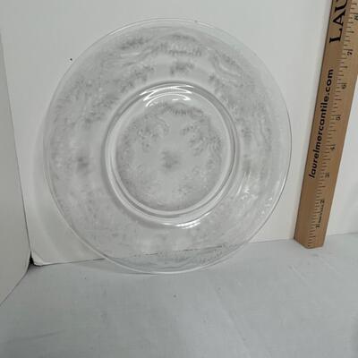 Clear Dishes with embossed design on bottom