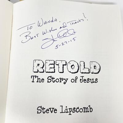 *SIGNED* 2015 â€œRETOLD: THE STORY OF JESUSâ€ BY STEVE LIPSCOMB - PRIEST OF GRACE EPISCOPAL, TOPEKA, KS