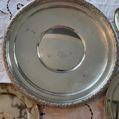 Five Sterling Silver Trays and Dishes including Tiffany & Co.