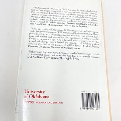 â€œWILD ANIMALS AND SETTLERS ON THE GREAT PLAINS â€œ HARDBACK BOOK