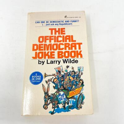 *1ST EDITION* 1976 â€œTHE OFFICIAL DEMOCRAT/REPUBLICAN JOKE BOOKâ€ LARRY WILDE PAPERBACK