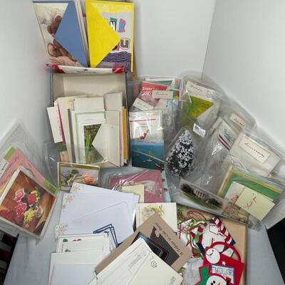 Assorted Cards, tags, Christmas tree, stationery