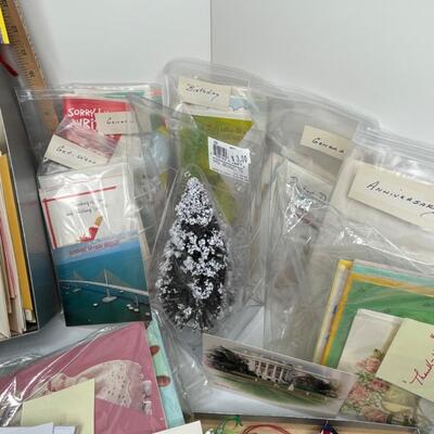 Assorted Cards, tags, Christmas tree, stationery