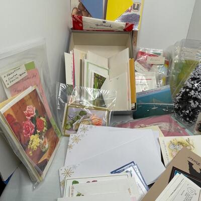 Assorted Cards, tags, Christmas tree, stationery