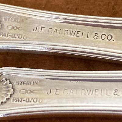 Set of Ten Sterling Silver JE Caldwell Bread and Butter Knives