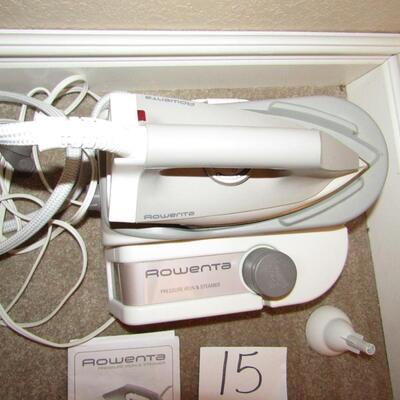 LOT 15  ROWENTA PRESSURE IRON AND STEAMER