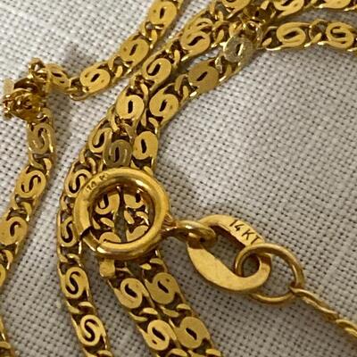 14 Karat Gold Chain Necklace