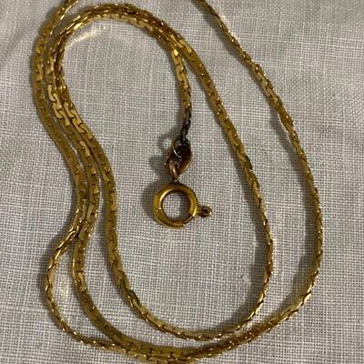 14 Karat Gold Chain Necklace 15 inches