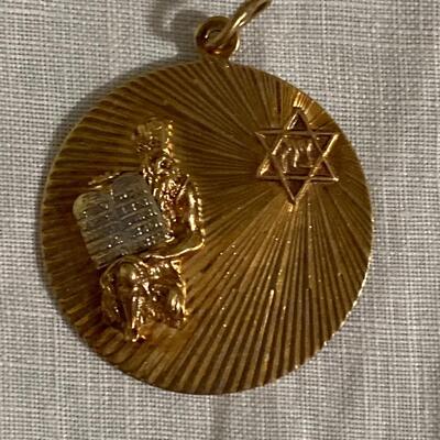 14 Karat Gold Judaica Pendant
