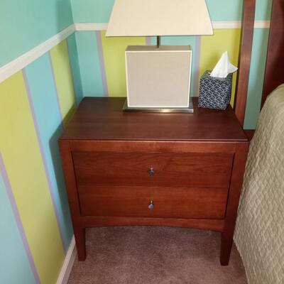 Queen sleigh bed and night stand