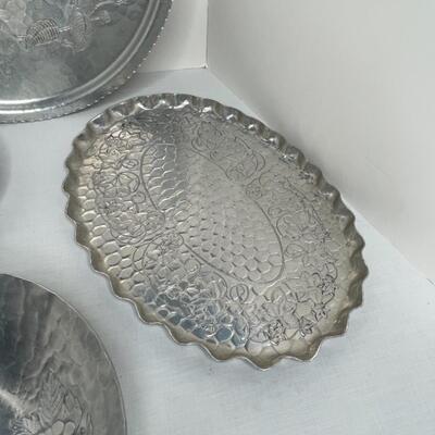 Hammered Aluminum Trays