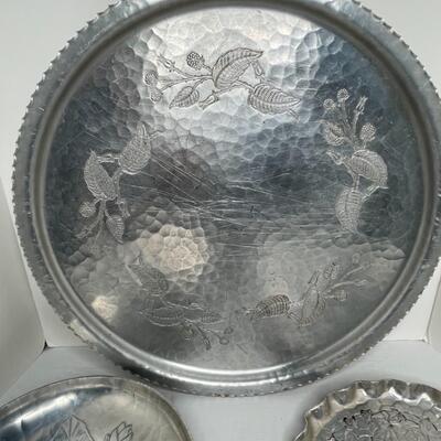Hammered Aluminum Trays