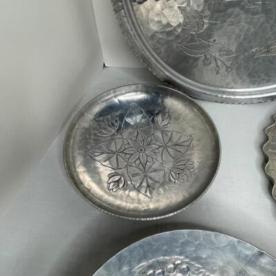 Hammered Aluminum Trays