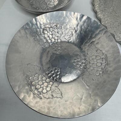 Hammered Aluminum Trays