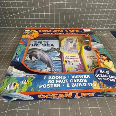  Discover Nature Ocean Life Books and Viewable Fact Cards 