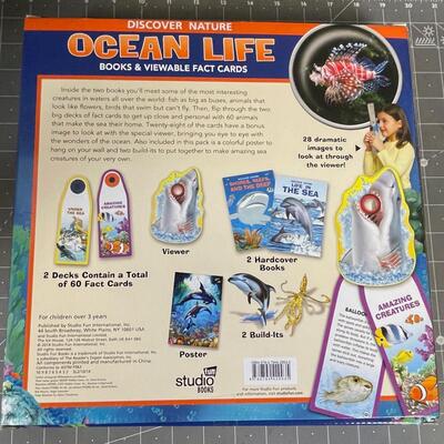  Discover Nature Ocean Life Books and Viewable Fact Cards 