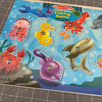 New Ocean Animals Puzzle Magnetic Fishing Game 