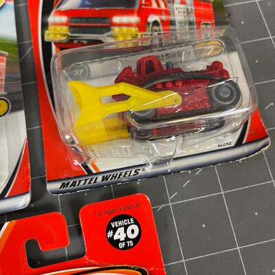 (3)  Matchbox Cars New Dump Truck, Cement Truck Bulldozer