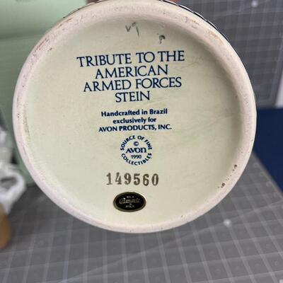 Avon Collectible Stein Tribute to the armed forces.