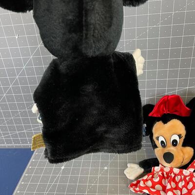 Mickey and Minnie Plush Hand Puppets 