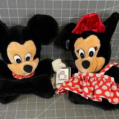 Mickey and Minnie Plush Hand Puppets 