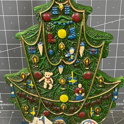 Cast Iron Door Stop of Christmas Tree