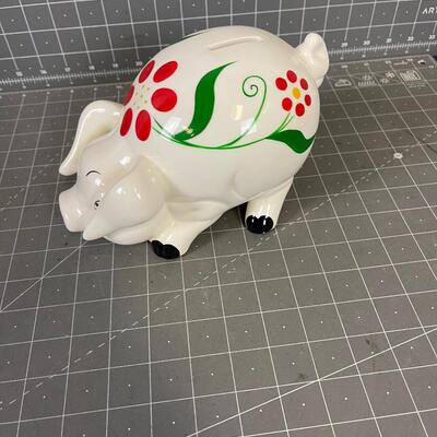 Porcelain Piggy Bank Like New 