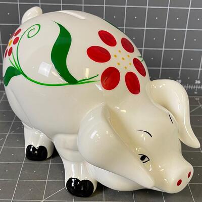 Porcelain Piggy Bank Like New 