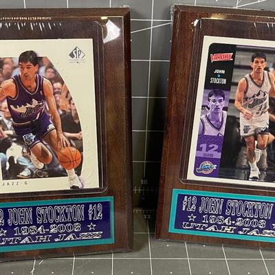2 John Stockton UTAH JAZZ Plaques 