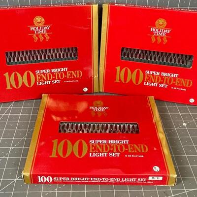 3 Strings of RED Lite Sets NEW 