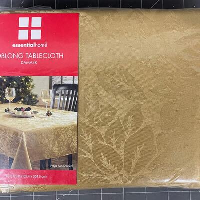 Gold Table Cloth  Oblong 