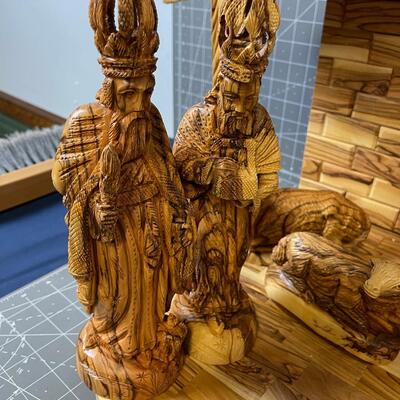 Carved Wooden Nativity Scene from the Holy Land 