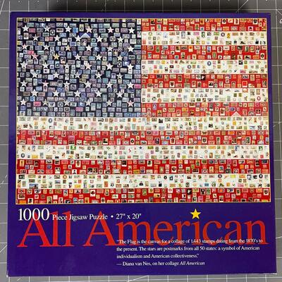1000 Piece Puzzle All American Stamps 