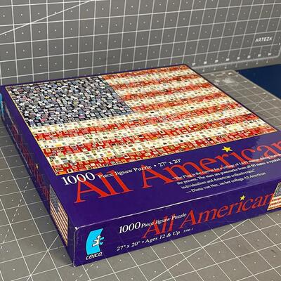 1000 Piece Puzzle All American Stamps 