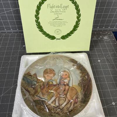 Flight into Egypt Plates Collectible Little Friends Collection Plate 