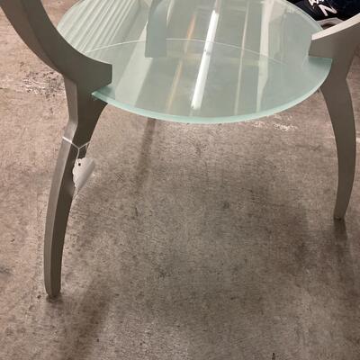 Modern Glass End Table, round