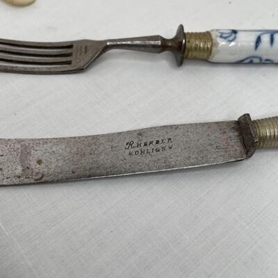 Antique silverware pieces