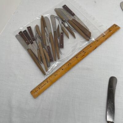 Antique silverware pieces