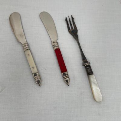 Antique silverware pieces