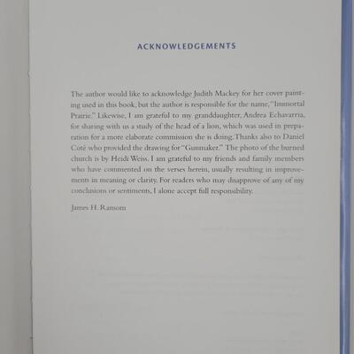 IMMORTAL PRAIRIE & OTHER POEMS BY JAMES H. RANSOM
