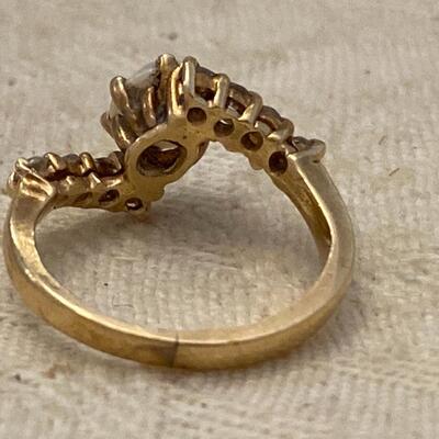 14 Karat Yellow Gold Opal Baby Ring Size 1.75