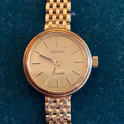 Vintage Geneve 14K Yellow Gold Lady’s Bracelet Wristwatch