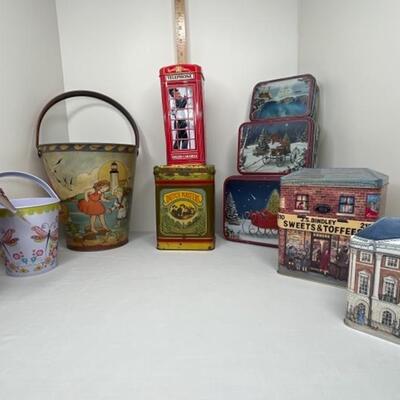 Many varieties of Tins