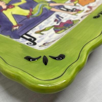 Shoe girl square platter